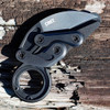 CRKT Provoke Kinematic (CR4040) 2.41" D2 Black TiNi Coated Karambit Plain Blade, Black Alumnium Handle with Finger Ring