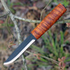 Helle Viking 4.33 in. Triple Laminated Stainless Steel Blade, Curly Birch Handle