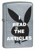 Zippo Z24307 Playboy I Read The Articals, Street Chrome