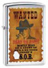 Zippo Z28289 Classic Lighter, WANTED Poster, High Polish Chrome