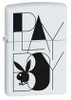 Zippo Z28268 Classic Lighter, Black and White Playboy, White Matte