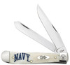 Case 22553 Navy Trapper, Smooth Natural Bone Handle (6254 SS)