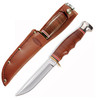 Ka-Bar Hunter Leather (4" Polish Stainless Steel) KA1232