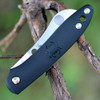 Spyderco Roadie(C189PBK) 2.1" N690 Sheepsfoot Satin Plain Edge Slip Joint Blade, Black FRN Handle