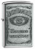 Zippo Z250JD427 Classic, Jack Daniel's Lable Pewter Emblem, High Polish Chrome