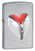 Zippo Z28327 Classic Lighter, Zipper Heartm Chrome Arch