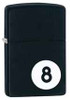 Zippo Z28432 Classic Lighter, 8 Ball, Black Matte