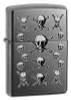 Zippo Z150HOBO#3 Classic Lighter, Skulls & Bones, Black Ice