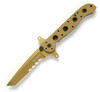 CRKT M16-13DSFG Special Forces, 3.5" 8Cr14MoV Combo Blade, Tan G-10 Handle