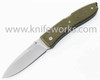 Lion Steel Big Opera, 3.54 in D2 Steel Blade, Green G-10 Handles