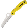 Spyderco Atlantic Salt® Folding Knife 3.69" H2 Serrated Rescue Blade, Yellow FRN Handles, Lockback - C89SYL