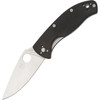 Spyderco Tenacious® Folding Knife 3-3/8" Satin Plain Blade, Black G10 Handles, Liner Lock - C122GP