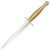 J.A. Sheffield England Sykes Fairbairn Dagger, Nickle Plated Blade, Gold Plated Handle