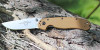 Ontario Rat Model II, 7" O/A Length, Satin Blade, Coyote Brown Nylon Handles