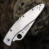 Spyderco Police Model C07P folding knife with stainless steel handle.