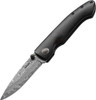 Boker Plus Damascus Gent II (01BO102DAM) 2.72" Damascus Drop Point Plain Blade, Ebony Wood Handle