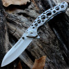 Boker Magnum Slender (01RY126) 3.46" 440A Stonewashed Drop Point Plain Blade, Stonewashed 2Cr13 Stainless Handle