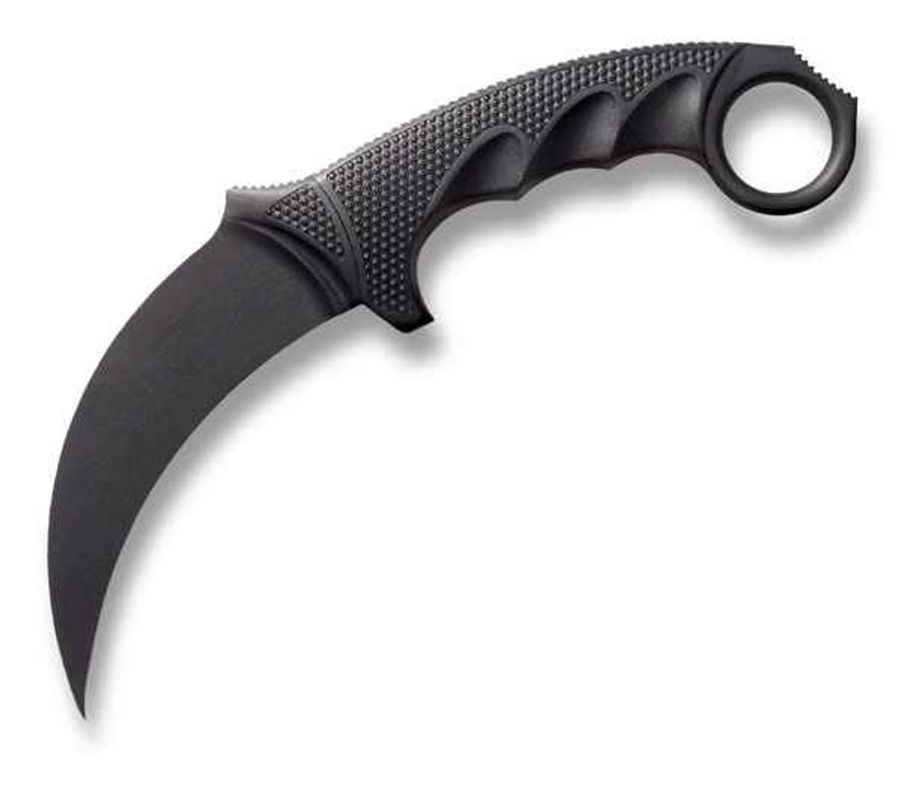 Cold Steel FGX Karambit (CS92FK) 4" Grivory Black Hawkbill Plain Blade, Black Kray-Ex Handle