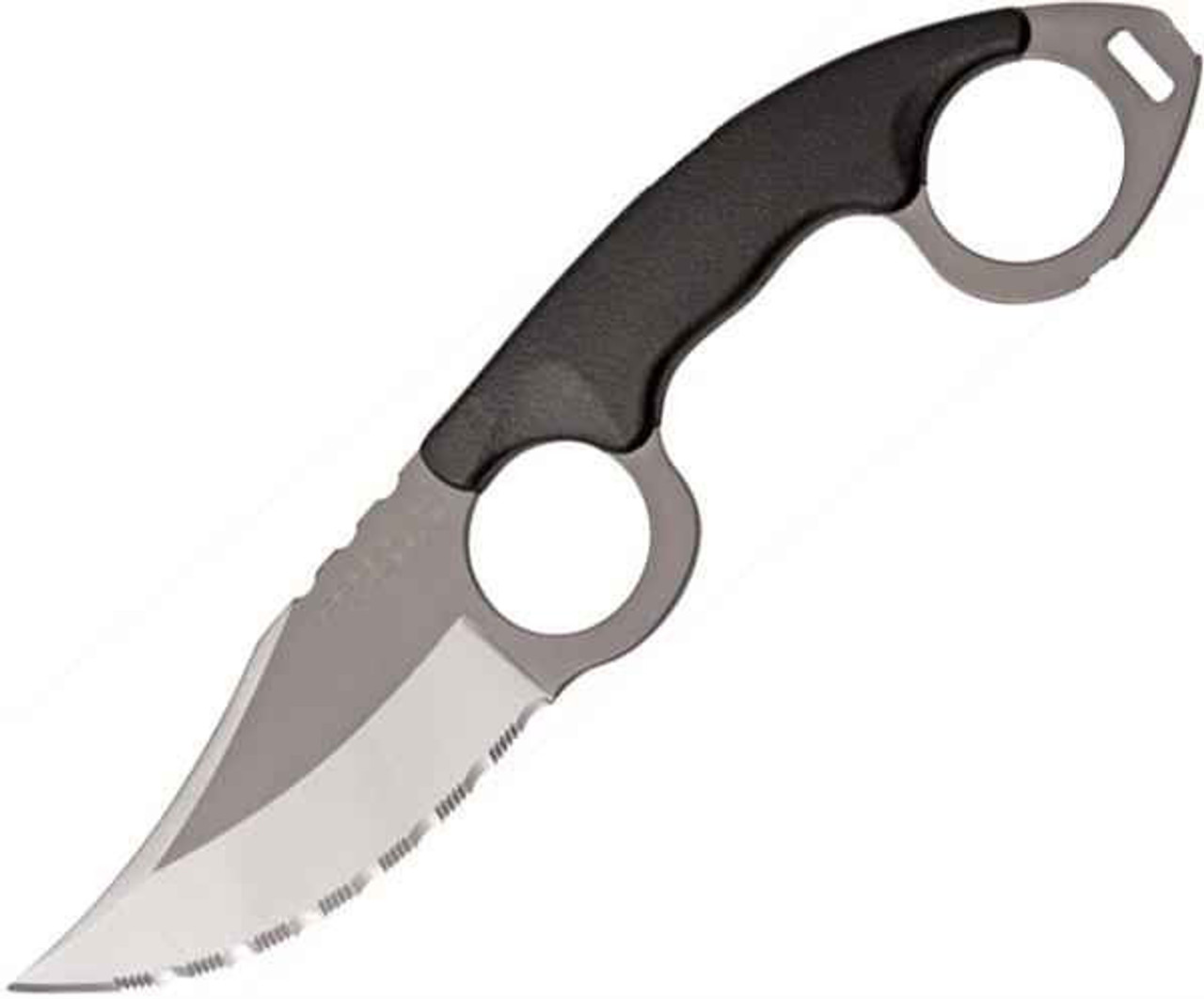 Cold Steel Double Agent II (CS39FNS) 3.5" AUS-8A Satin Clip Point Blade, Black Polymer Handle