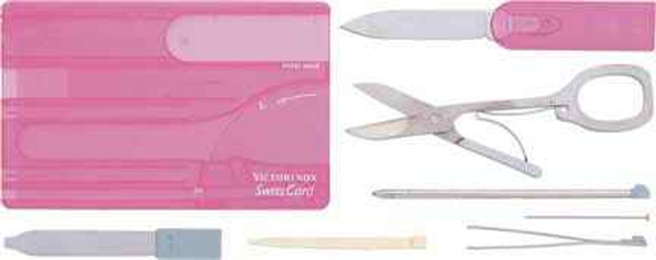 Victorinox Swiss Card Translucent Pink
