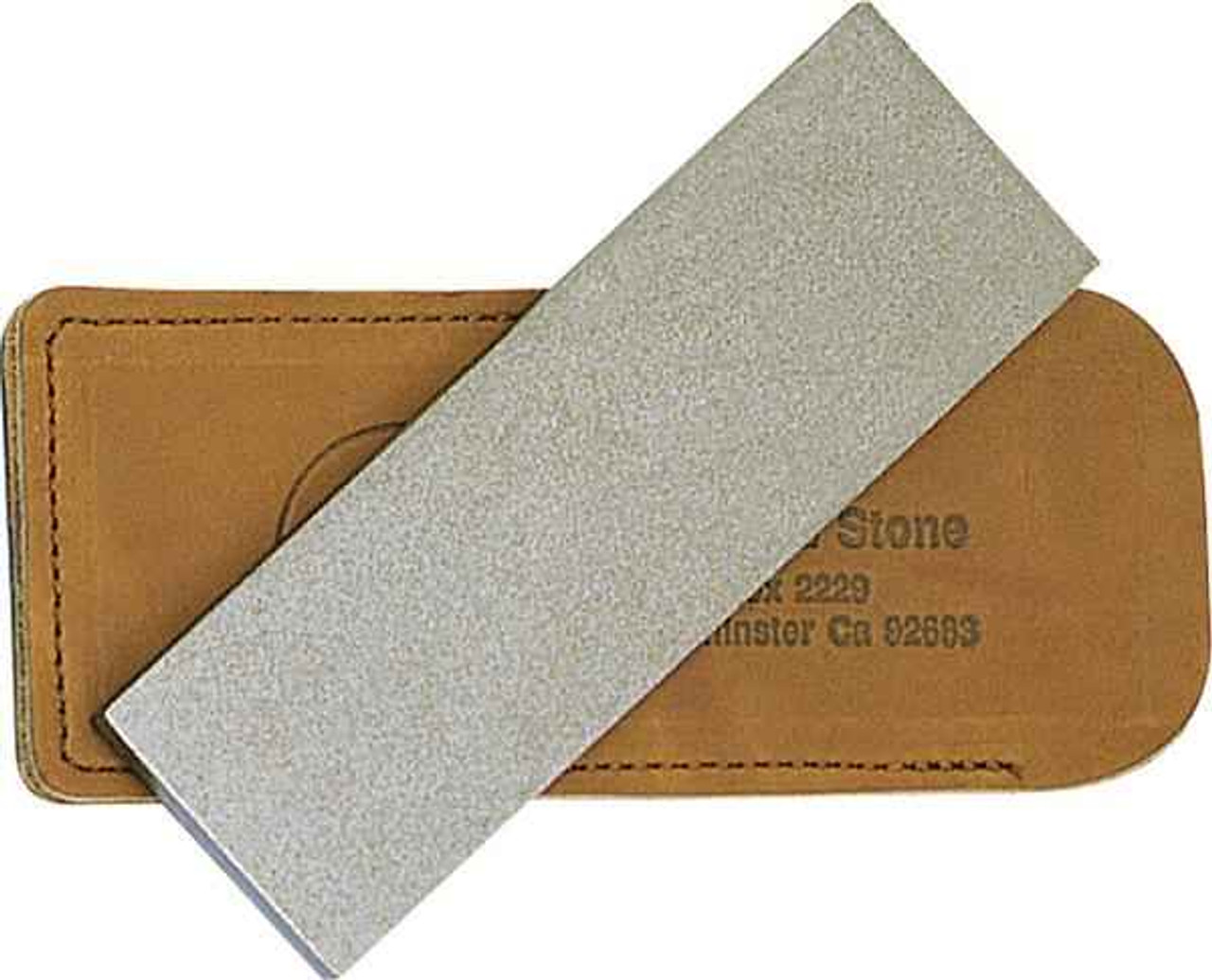 Eze-Lap Fine 2x6, Diamond Sharpening Stone, Leather Pouch