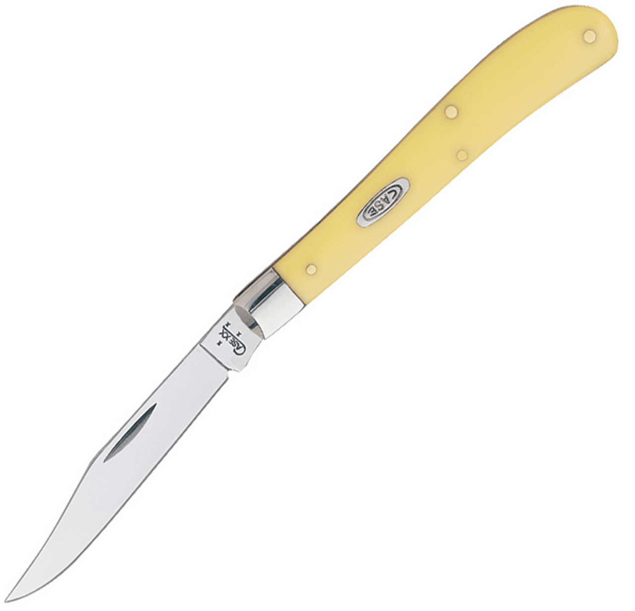 Case 80031 Barehead Slimline Trapper, Yellow Synthetic Handle SS (31048 SS)