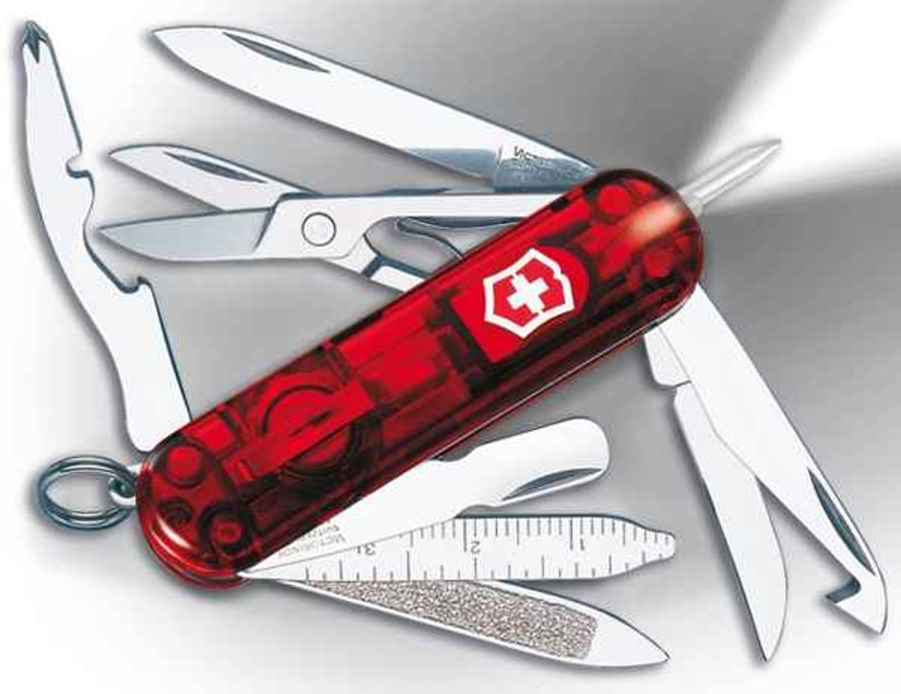 Victorinox Swiss Army Multi-Tools Midnite Minichamp, Translucent Ruby