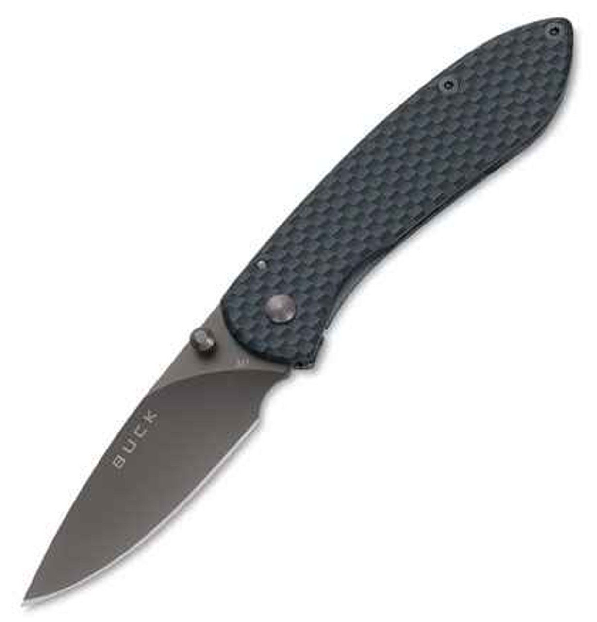 Buck Nobleman (BU327CF) 2.6" 440A Drop Point Plain Blade, Blk/Gray Stainless Steel