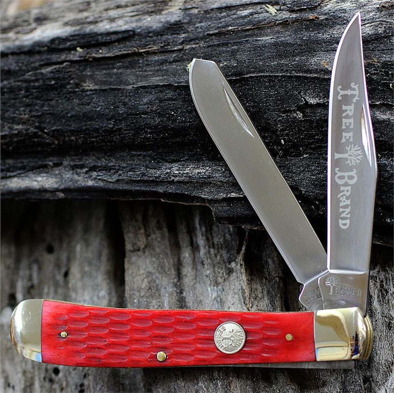 Boker Traditional Series, Trapper, Jigged Red Bone Handle, 4 1/4 in. Closed