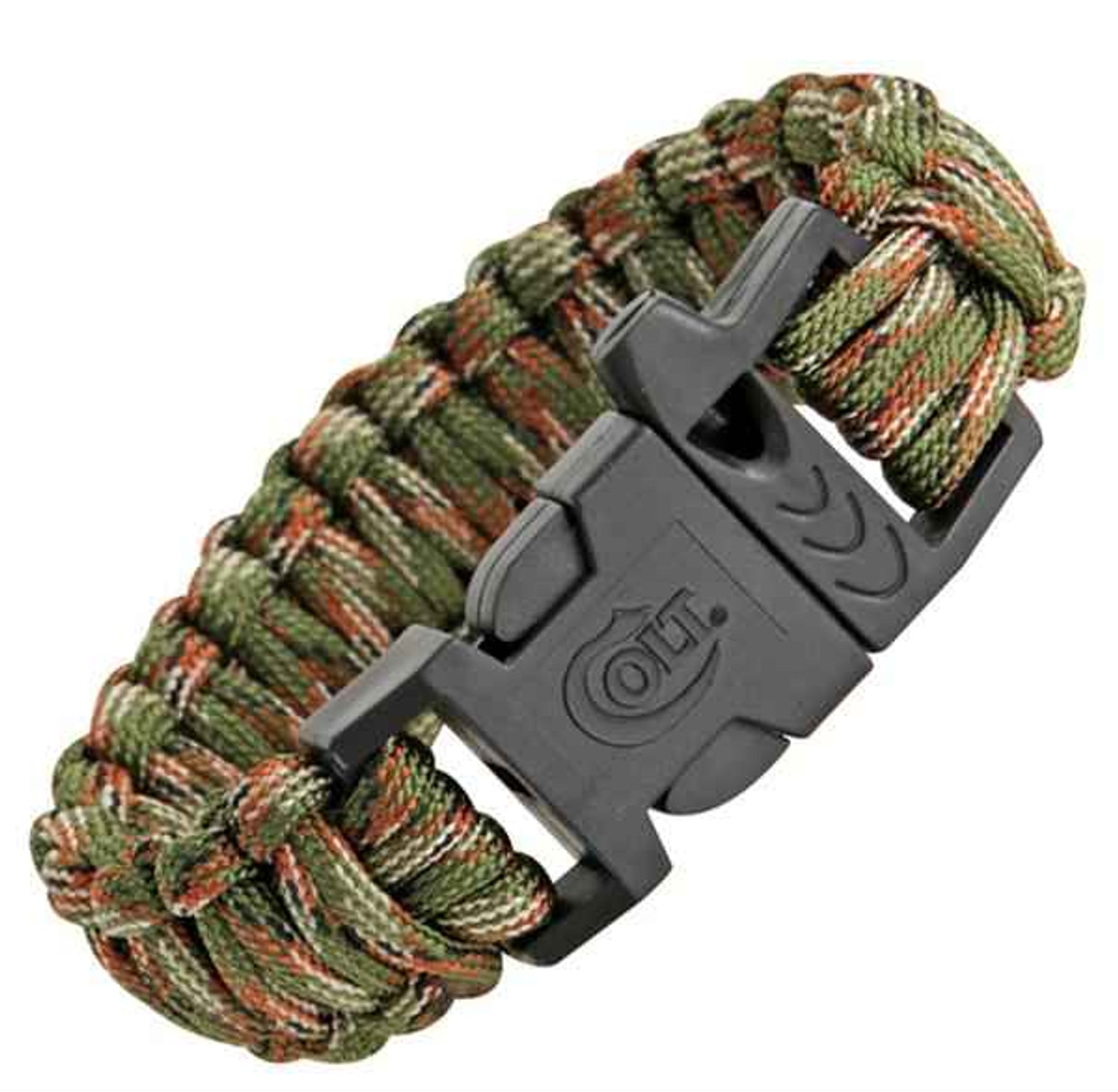 Colt Tactical S.P.E.A.R. Survival Bracelet, Double Weave, Woodland Camo