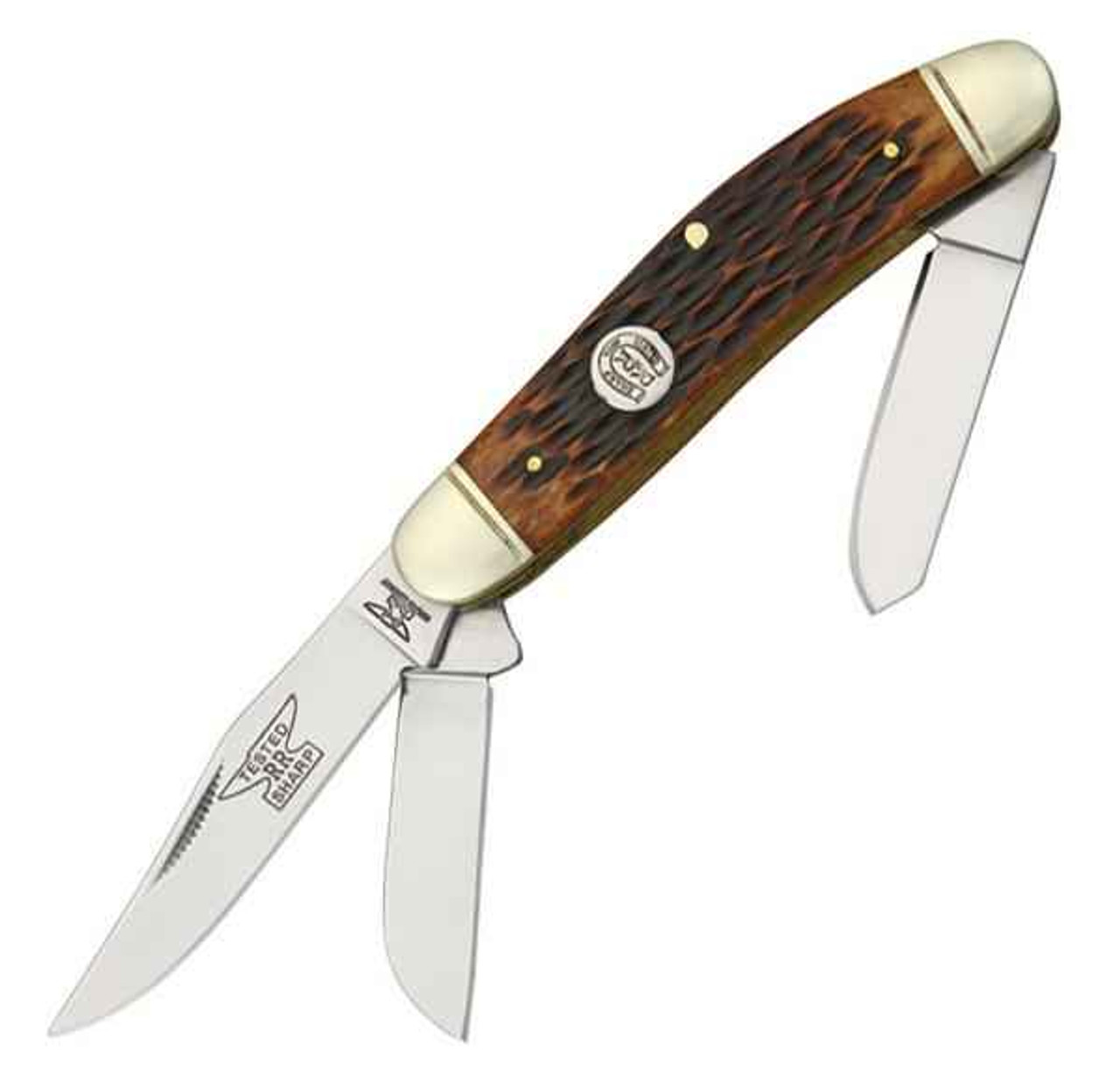 Rough Ryder Sowbelly Stockman, Jigged Bone Handles