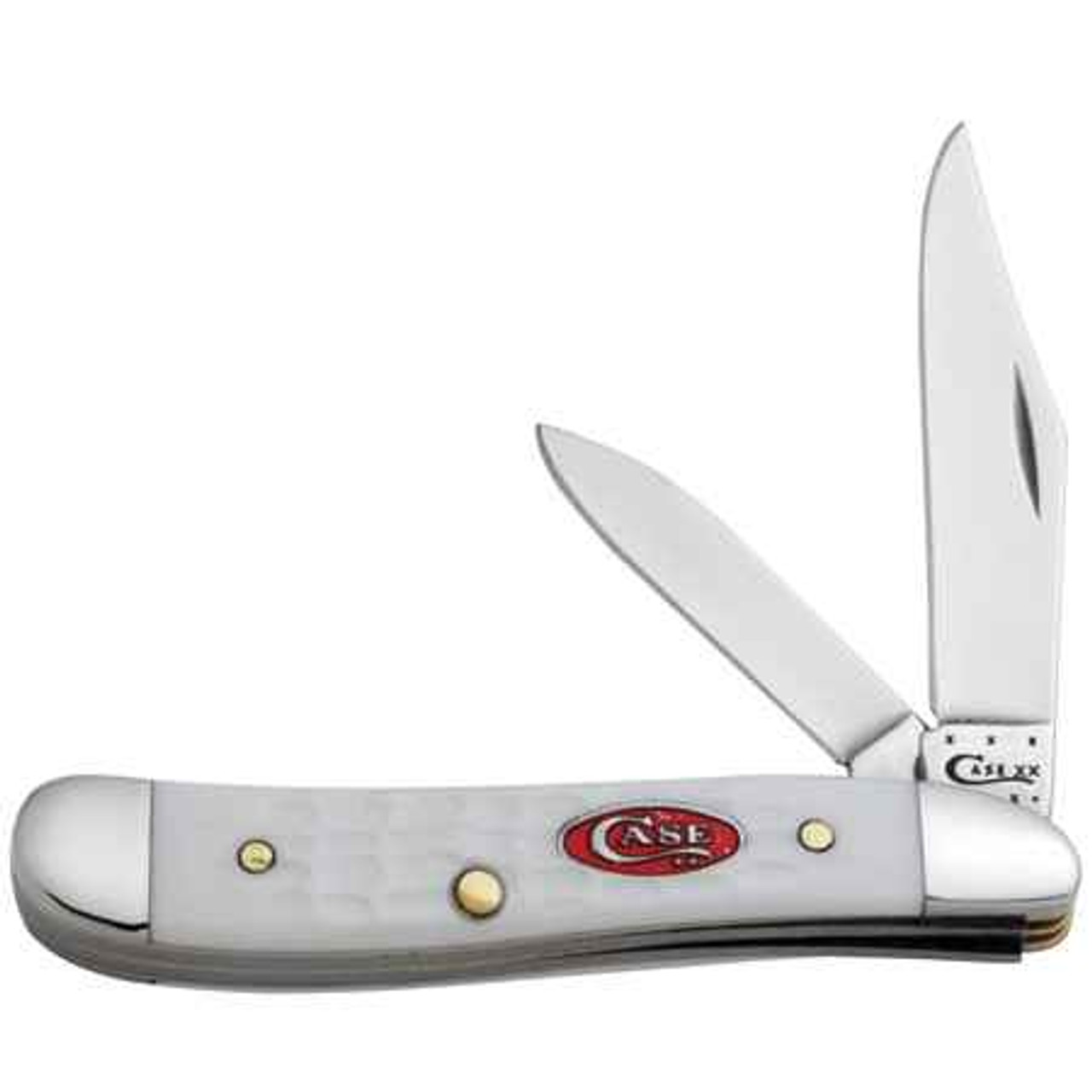 Case 60188 SparXX Peanut, Jigged White Synthetic Handle (6220 SS)