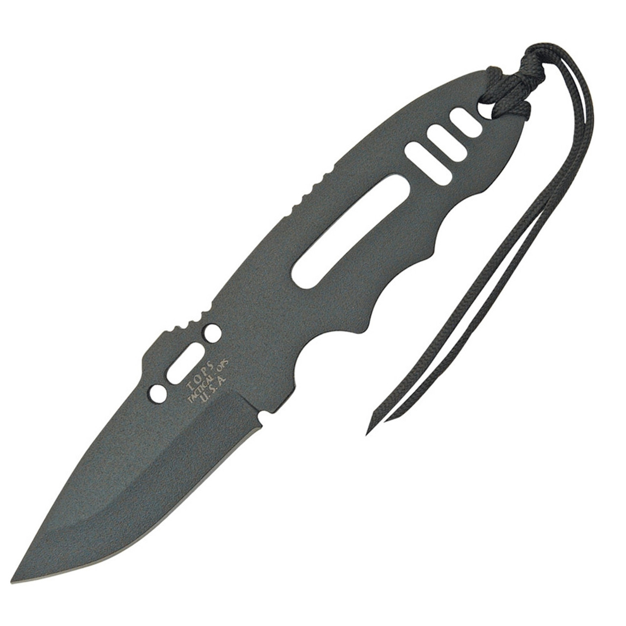 TOPS Knives C.A.T. 201 Covert Anti-Terrorism - 7.25" Overall 1095 Blk Fixed Blade