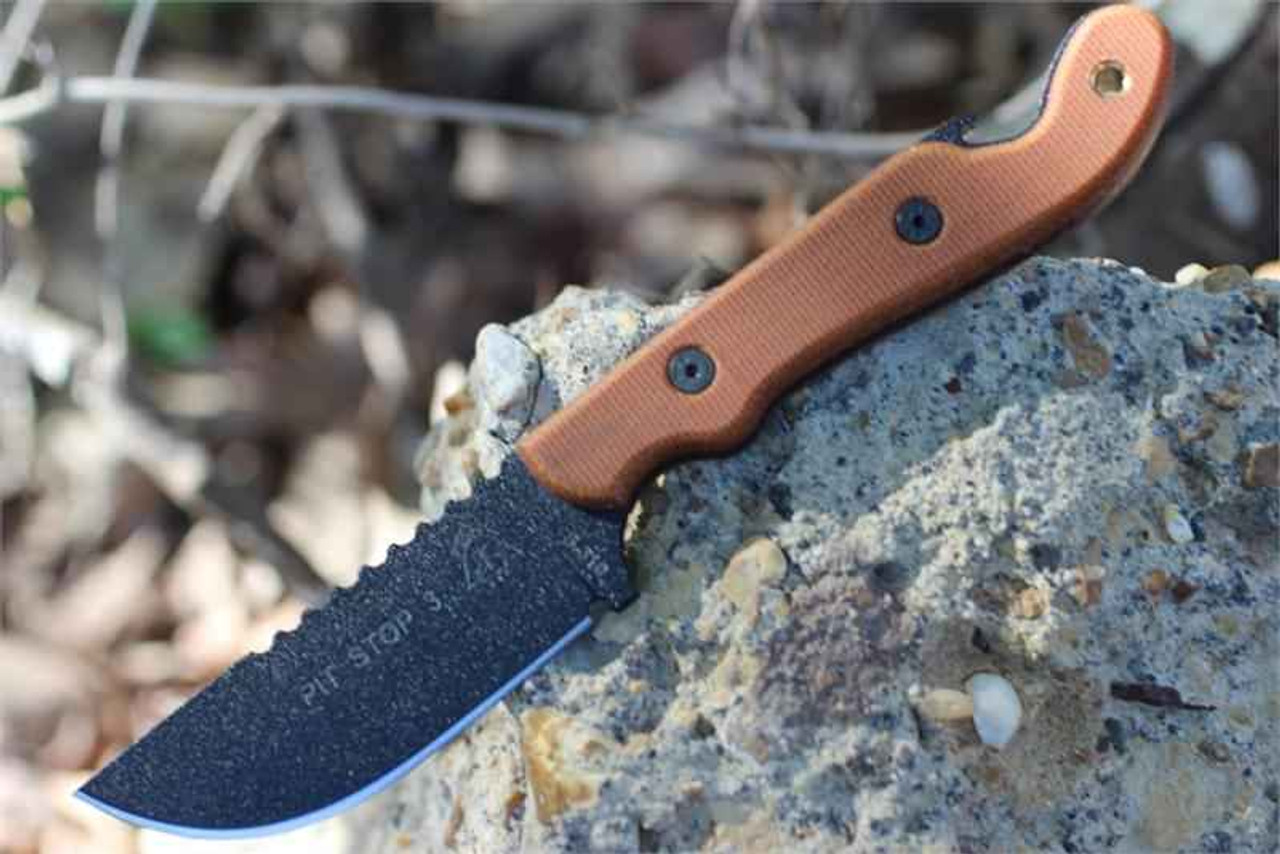 Tops Pit Stop 3, 1095 High Carbon Steel, Tan Canvas Handle