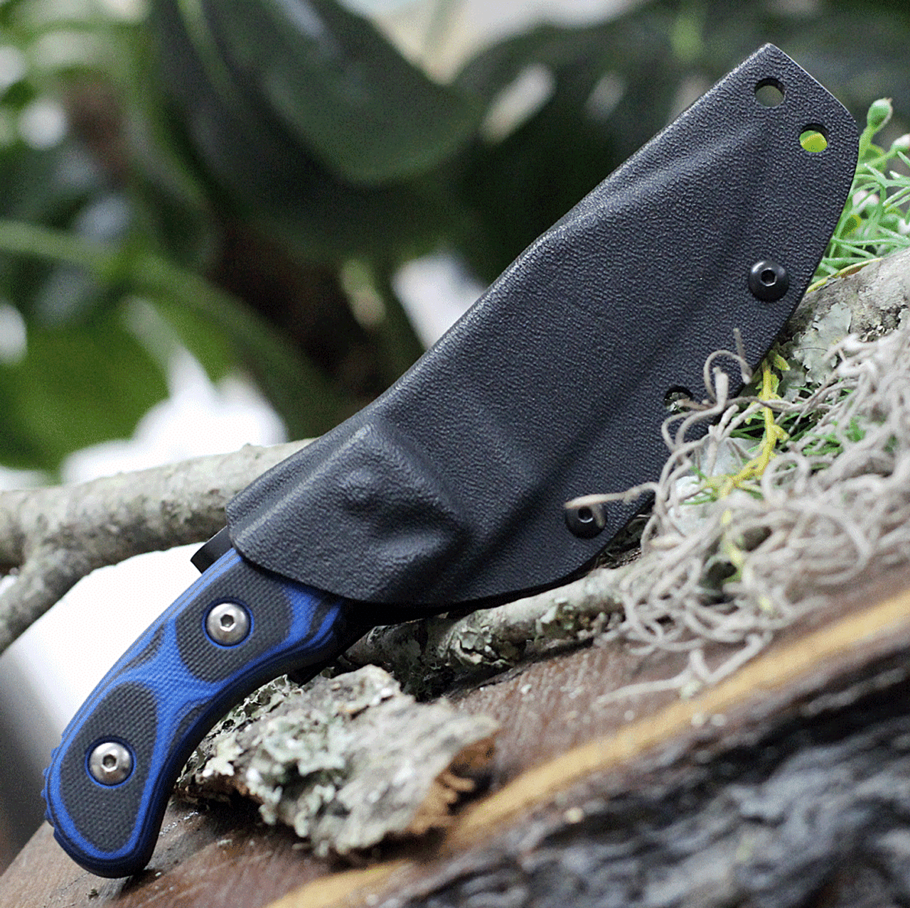Tops Delta Unit 3 DEUT-03, 3.00" 1095 High Carbon Steel, Blue/black G-10 Handle
