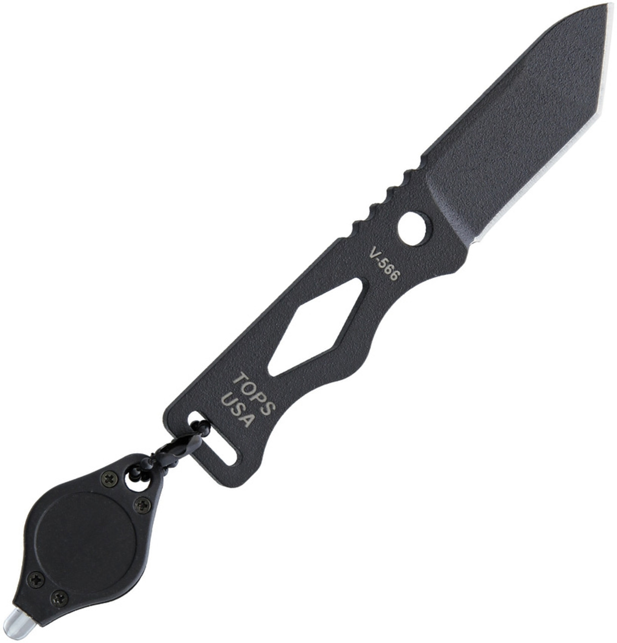 TOPS Knives Chico Neck Knife - Blk (2"  Blk 1095) CHI-01