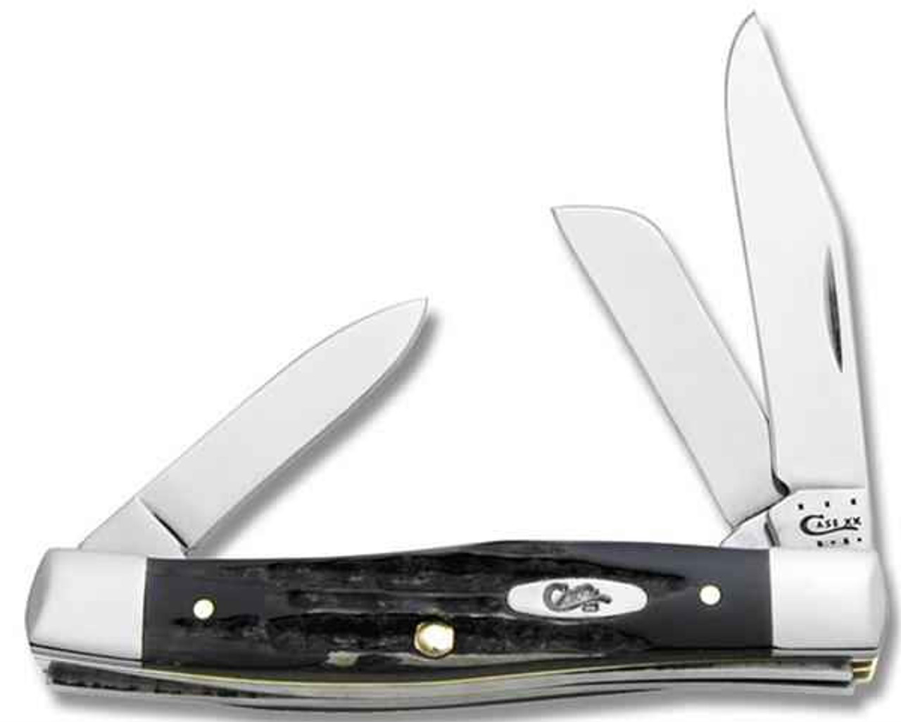 Case Medium Stockman 65012 Jigged Buffalo Horn Handle (BH3032 SS )