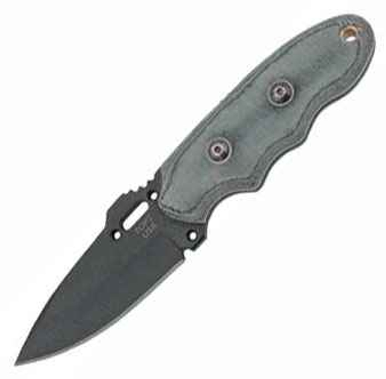 Tops Covert Anti-Terrorism. 7 1/4 in., Black Linen Micarta