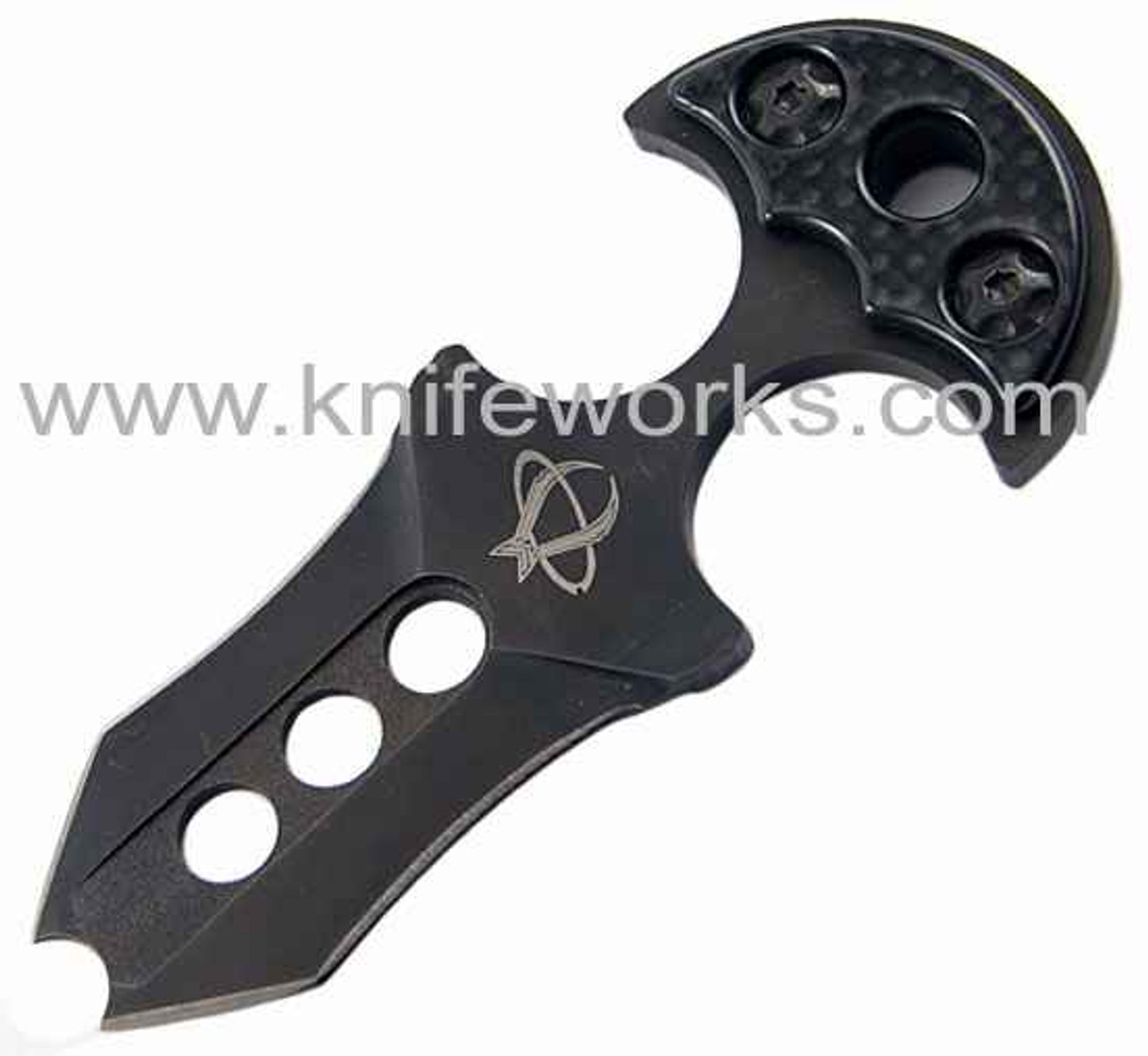 Mantis "Wicked" Push Dagger Boot Knife, Carbon Fiber Scales