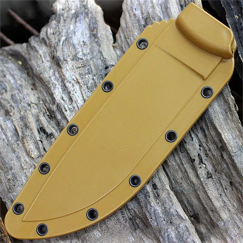 The ESEE-6 Molded Sheath (ESEE-60CB) in Coyote Brown molded plastic. Sheath only; the knife, MOLLE Back, and Pouch are not included.