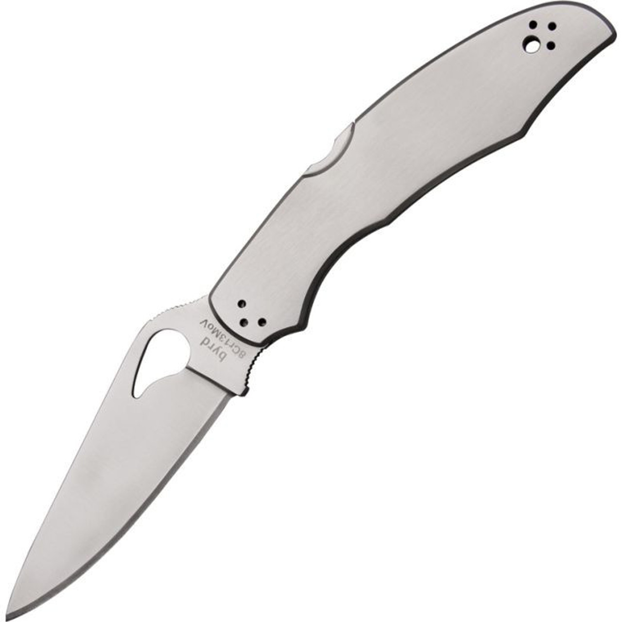 Byrd Cara Cara 2 (BY03P2) 3.77" 8Cr13MoV Satin Drop Point Plain Blade, Gray Stainless Steel