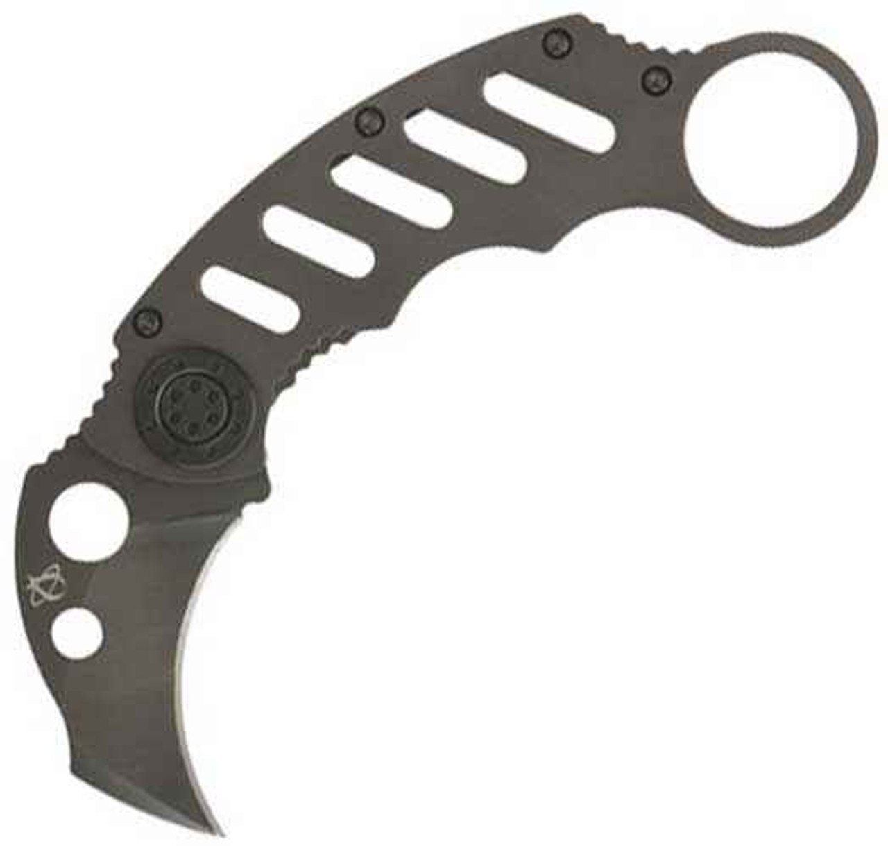 Mantis MK Midnight Folding Karambit 2" Hemispherical Blade, Steel Handle