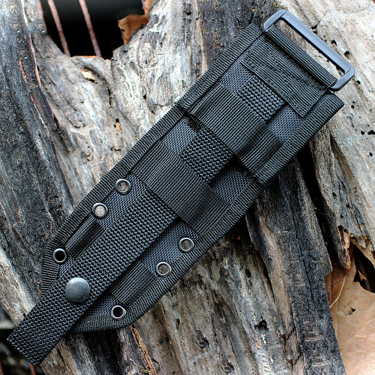 ESEE-3 Fixed Blade Knife (ESEE-3SM-MB)- 3.88" Black 1095 Partially Serrated Drop Point Blade, Gray Micarta Handle | Modified Pommel