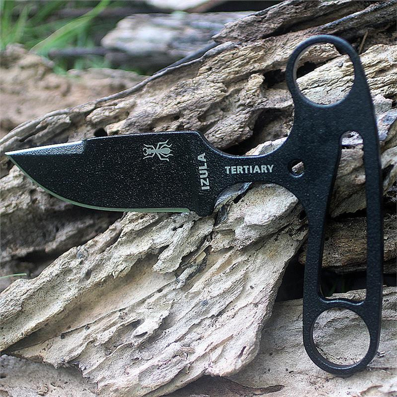 ESEE-Tertiary Push Dagger (ESEE-TERTIARY-NH)-2.625" Black 1095 Clip Point Blade, Black Skeletonized Handle