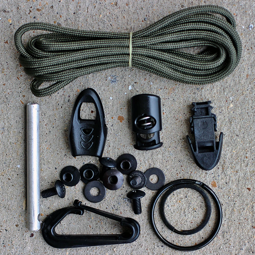 ESEE Izula Survival Kit IZULA-B-KIT Kit Contents Flat Lay Detail View