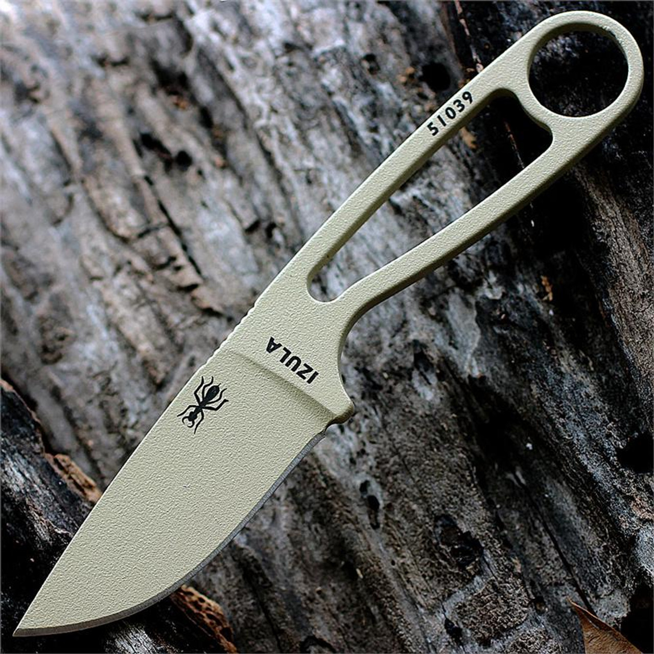 ESEE-Izula Survival Kit Fixed Blade Knife (IZULA-DT-KIT) 2.63" Desert Tan 1095 Drop Point Blade, Desert Tan Skeletonized Handle