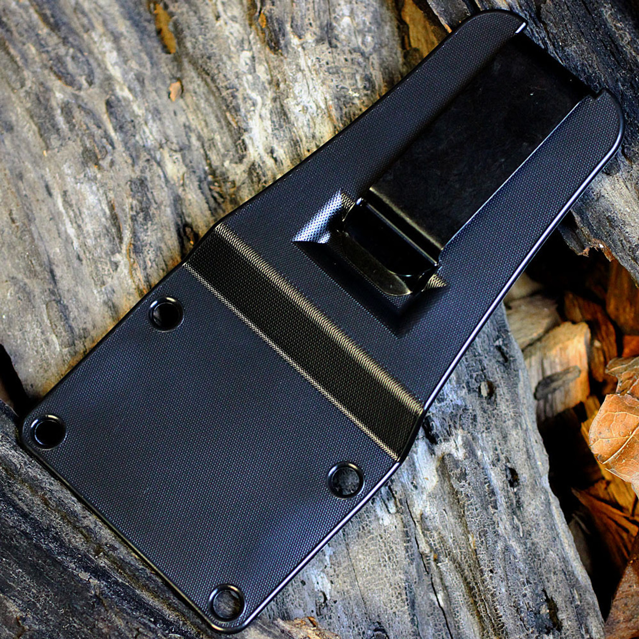 ESEE-5 Fixed Blade Knife (ESEE-5P-E)-5.25" Black 1095 Drop Point Blade, Tan Micarta Handle