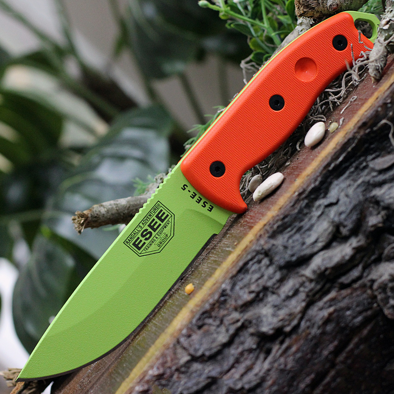 Buy the ESEE ES5PVG007 Model 5 3D Fixed Blade Knife in Venom Green