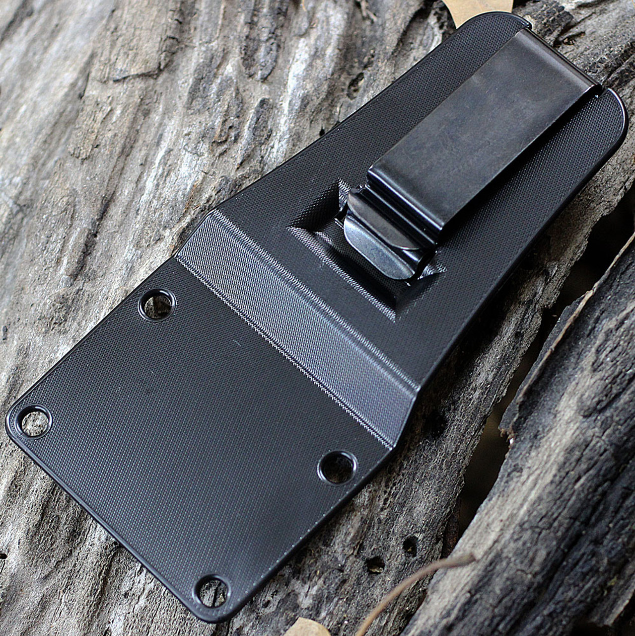 ESEE-CM6 Fixed Blade Knife (ESEE-CM-6)-5.88" Black Powder Coat 1095 Clip Point Blade, Canvas Micarta Handle