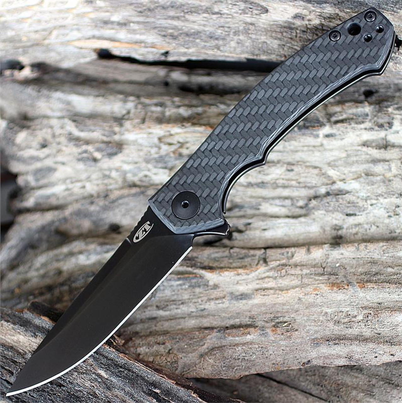 Zero Tolerance 0450CF Sinkevich, 3.25" S35VN DLC Plain Blade, Carbon Fiber Handle